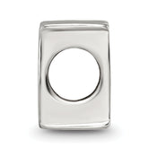 Sophia Jewelers Sterling Silver 925 Polished Letter M Bead Elegant Cast Design